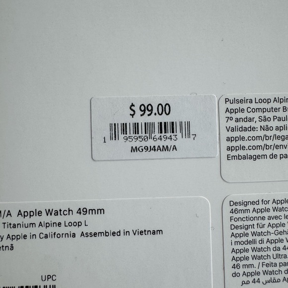 Apple Watch Band - Alpine Loop - Black Titanium- Size L - Picture 3 of 3